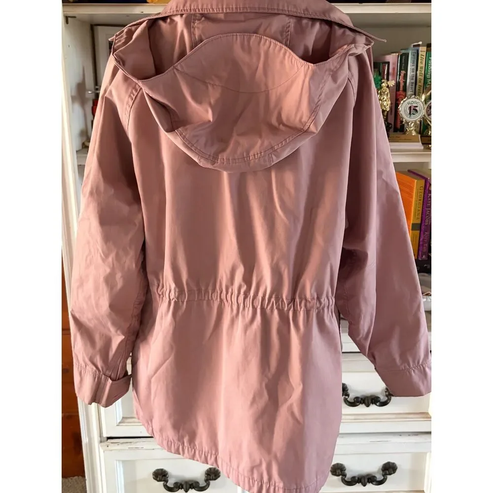 Vintage Authentic Woolrich 80's Timeless Anorak Utility Zippered Hood Rain Coat